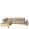 Wohnen Couchecke in Beige mit Nussbaum Braun - Franatico