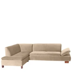 Wohnen Couchecke in Beige mit Nussbaum Braun - Franatico