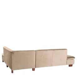 Wohnen Couchecke in Beige mit Nussbaum Braun - Franatico