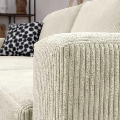 Wohnen Couchecke in Cremeweiß Cordbezug - Zubella