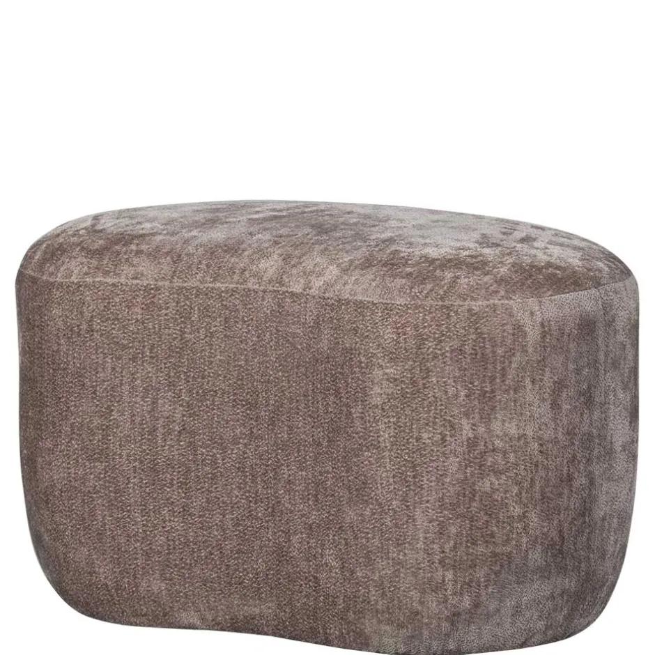 Couchhocker in Taupe Chenille - Fridelia^Wohnen Hot