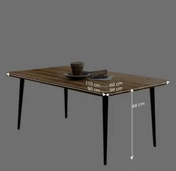 Couchtisch aus Wildeiche mit Stahlbeinen - Casarius^Wohnen Online