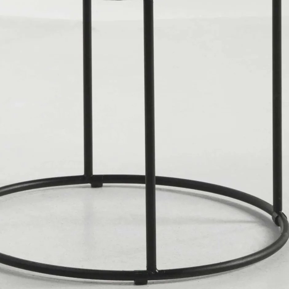 Wohnen Couchtisch in Blau Strukturglas - Neive