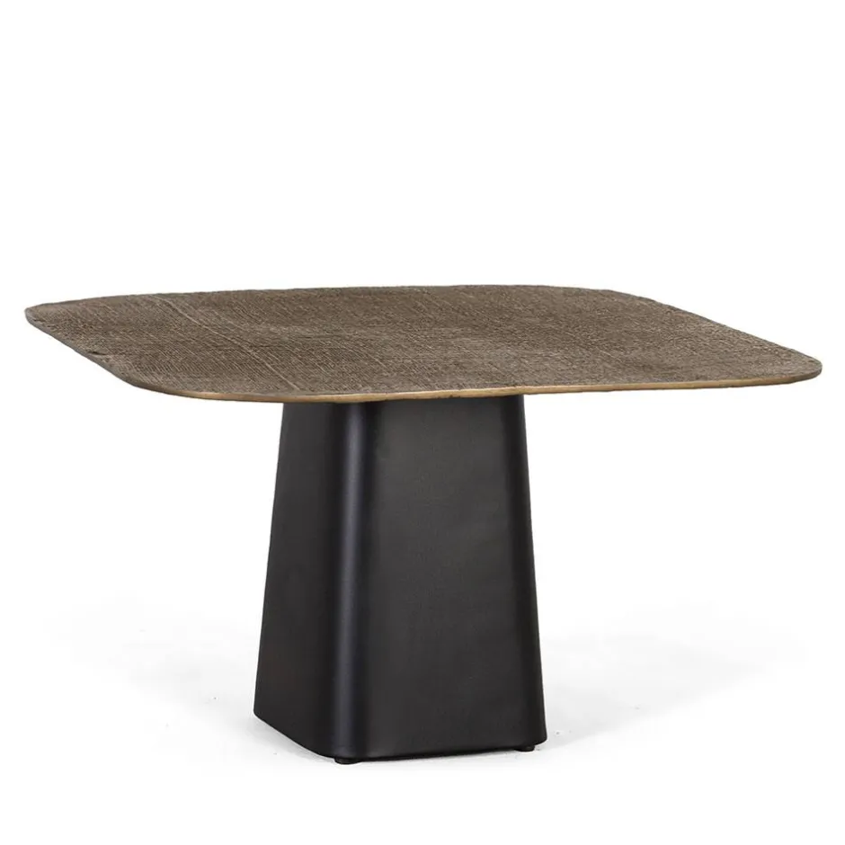 Wohnen Couchtisch in Bronze mit Schwarz - Marcesion