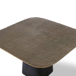 Wohnen Couchtisch in Bronze mit Schwarz - Marcesion