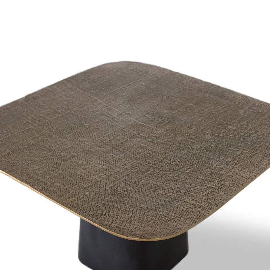 Wohnen Couchtisch in Bronze mit Schwarz - Marcesion