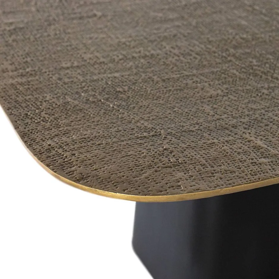 Wohnen Couchtisch in Bronze mit Schwarz - Marcesion