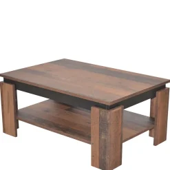 Wohnen Couchtisch in Holzoptik Antik & Schwarz - Jimy