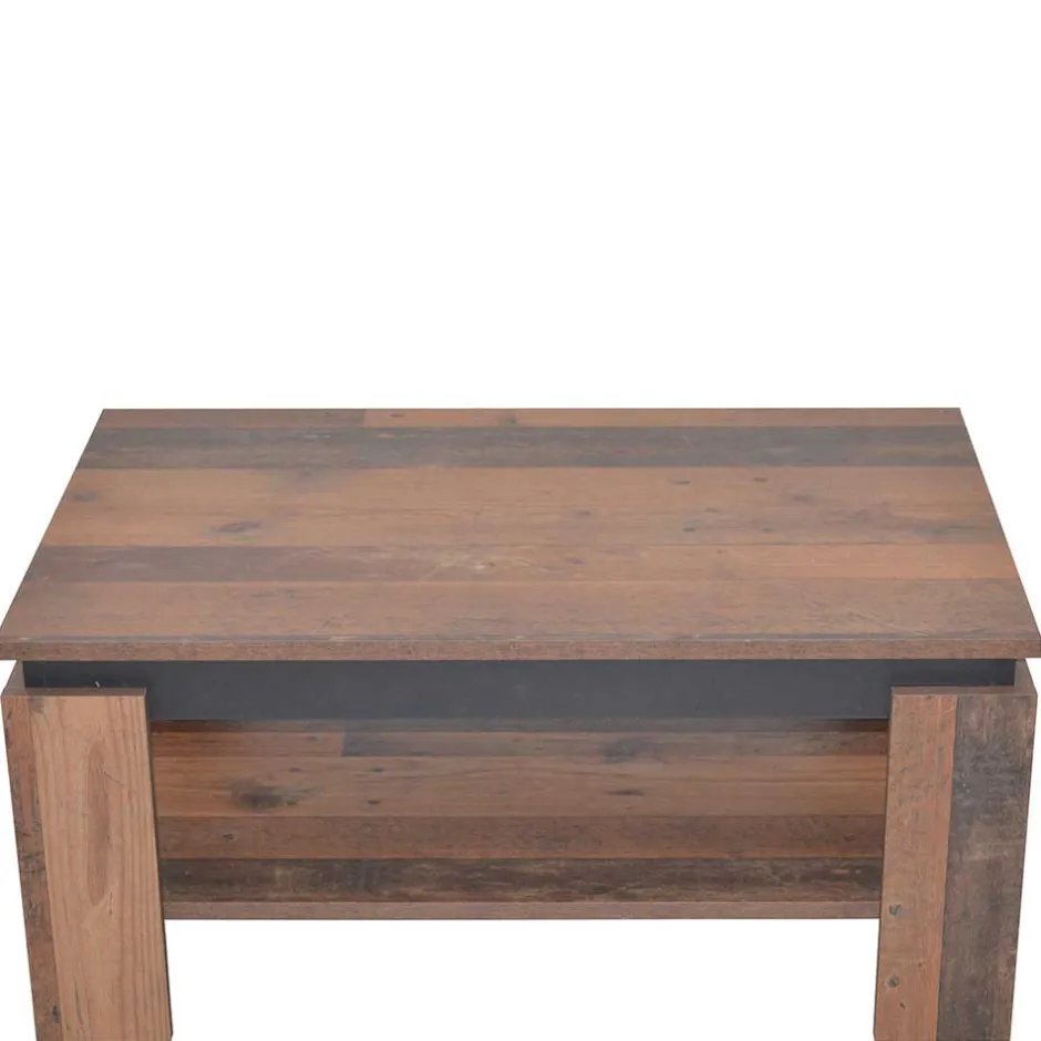 Wohnen Couchtisch in Holzoptik Antik & Schwarz - Jimy