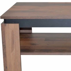 Wohnen Couchtisch in Holzoptik Antik & Schwarz - Jimy