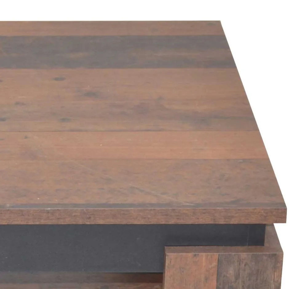 Wohnen Couchtisch in Holzoptik Antik & Schwarz - Jimy