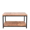 Wohnen Couchtisch mit Ablageboden aus Massivholz - Jeen