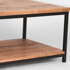 Wohnen Couchtisch mit Ablageboden aus Massivholz - Jeen