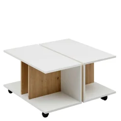 Couchtisch mit Ablagen auf Rollen - Hurada^Wohnen New