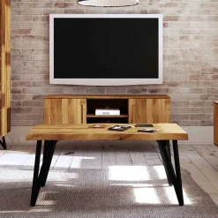 Couchtisch mit Baumkante aus Wildeiche geölt - Mandirov^Wohnen