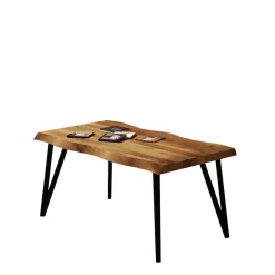 Couchtisch mit Baumkante aus Wildeiche geölt - Mandirov^Wohnen