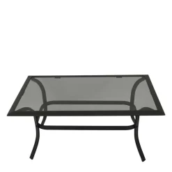 Wohnen Couchtisch mit Rauchglas Platte - Tubrina