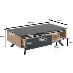 Wohnen Couchtisch mit Schubladen & Fächern - Heraklion