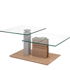 Wohnen Couchtisch mit zwei Glasplatten modern - Olbiancas