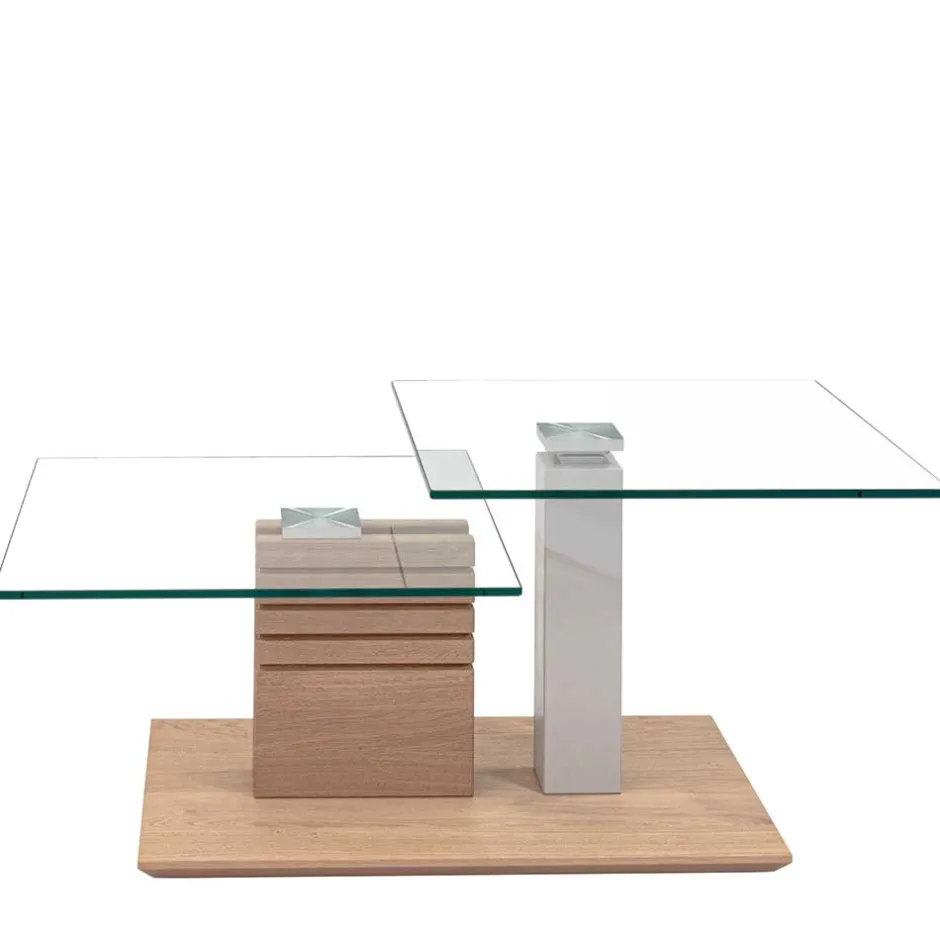 Wohnen Couchtisch mit zwei Glasplatten modern - Olbiancas