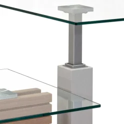 Wohnen Couchtisch mit zwei Glasplatten modern - Olbiancas