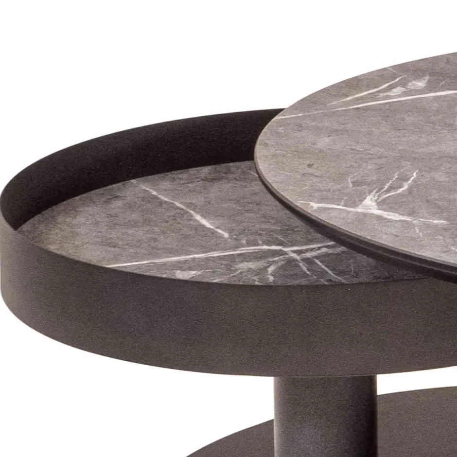 Wohnen Couchtisch mit zwei Platten verdrehbar - Lachea