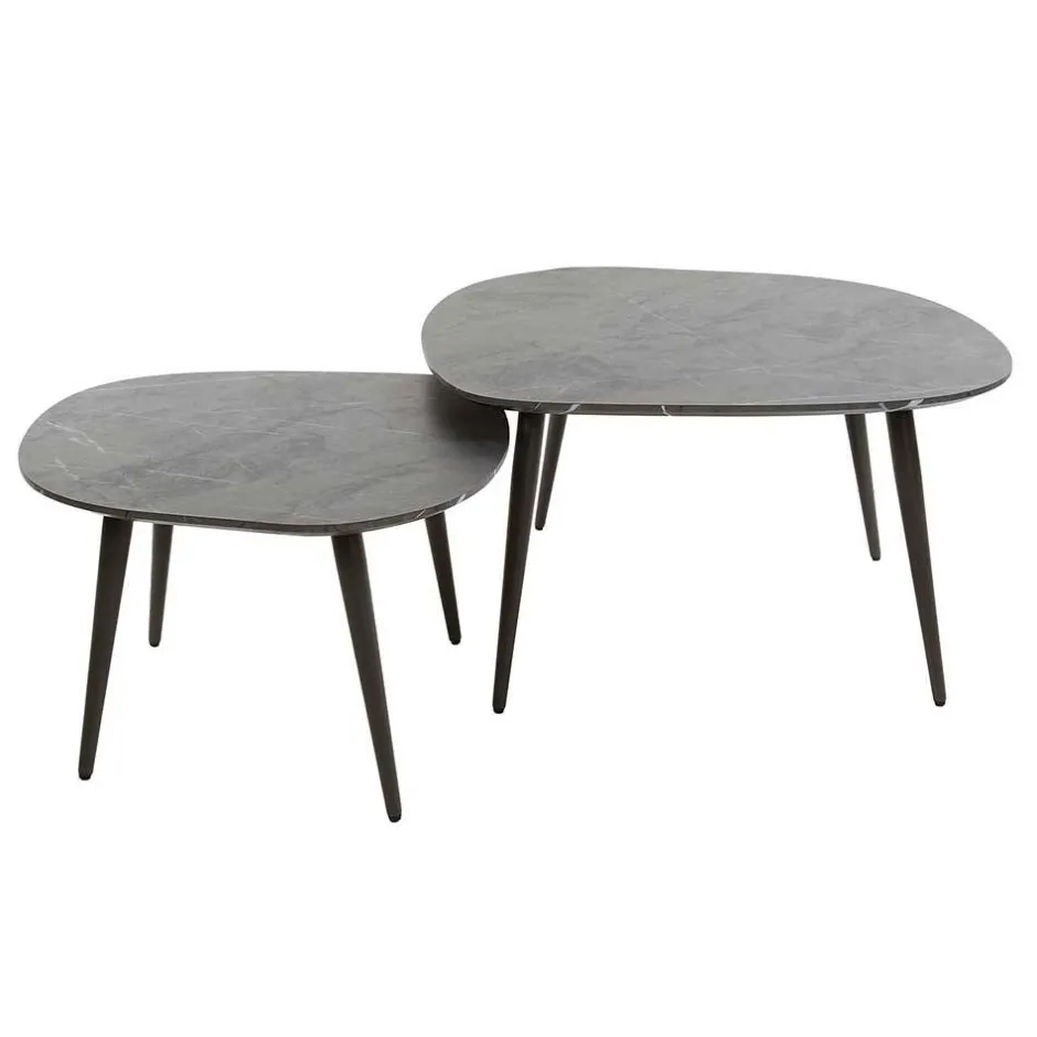 Wohnen Couchtisch Paar im Retrostil - Simonas (zweiteilig)