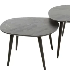 Wohnen Couchtisch Paar im Retrostil - Simonas (zweiteilig)