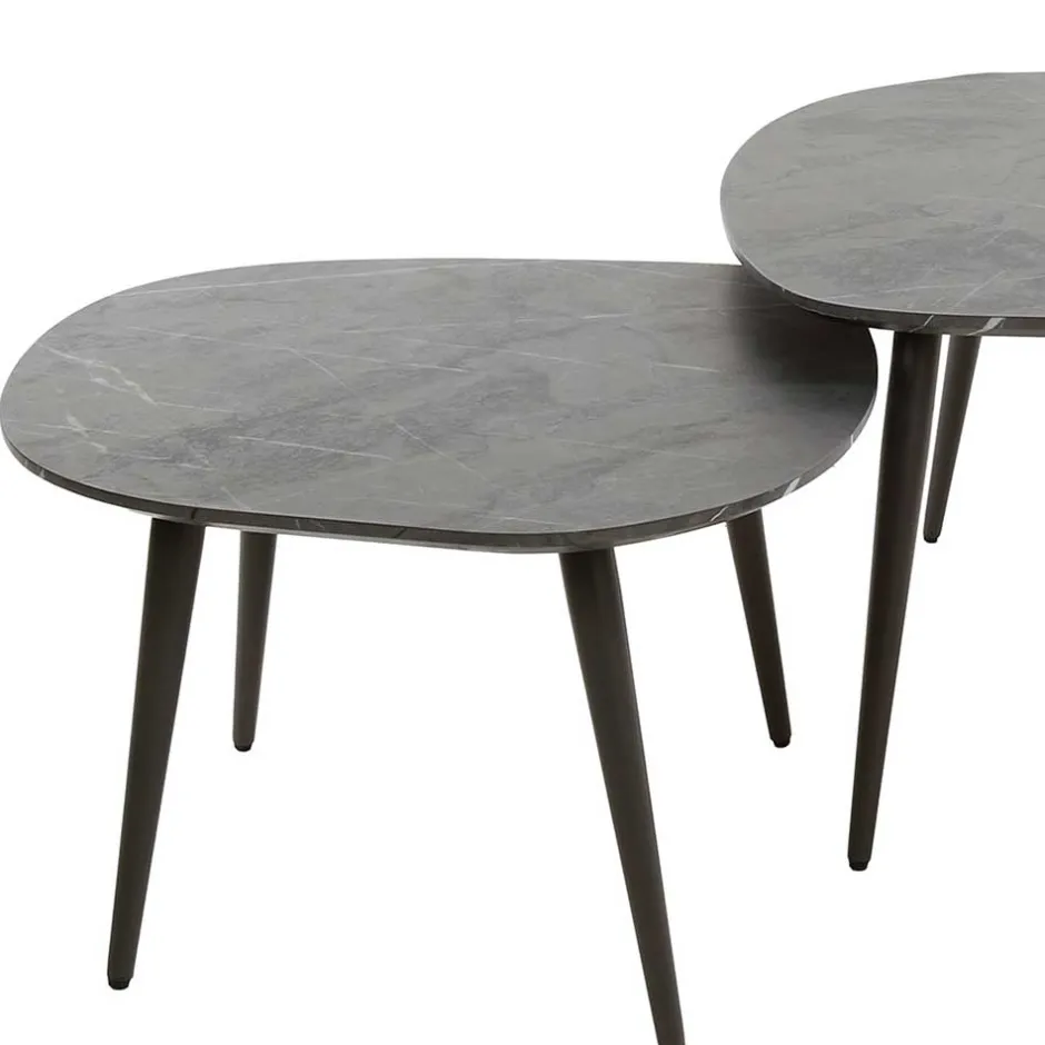 Wohnen Couchtisch Paar im Retrostil - Simonas (zweiteilig)