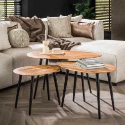 Couchtisch Trio aus Akazie - Quierly (dreiteilig)^Wohnen Discount