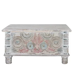 Wohnen Couchtisch Truhe in White Wash - Pescara