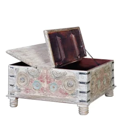 Wohnen Couchtisch Truhe in White Wash - Pescara