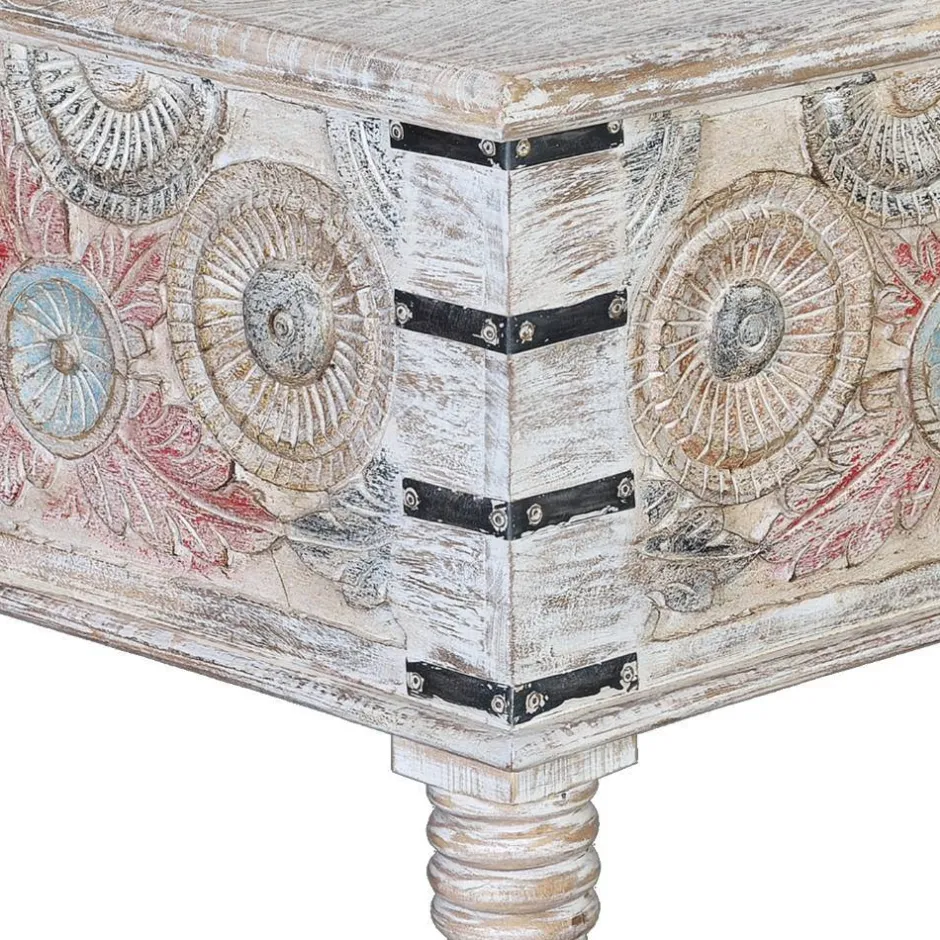 Wohnen Couchtisch Truhe in White Wash - Pescara