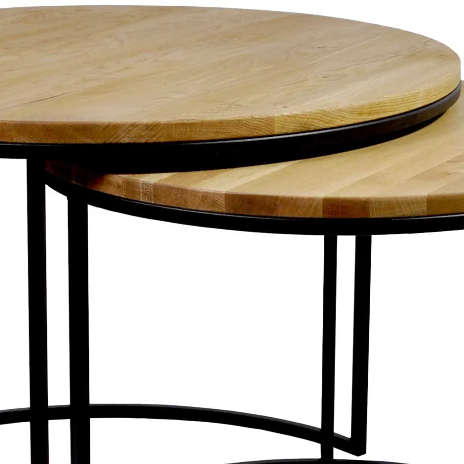 Couchtisch Zweisatz aus Wildeiche - Cazama (zweiteilig)^Wohnen Hot