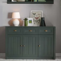 Wohnen Country Kombi-Kommode in Dunkelgrün - Niestov