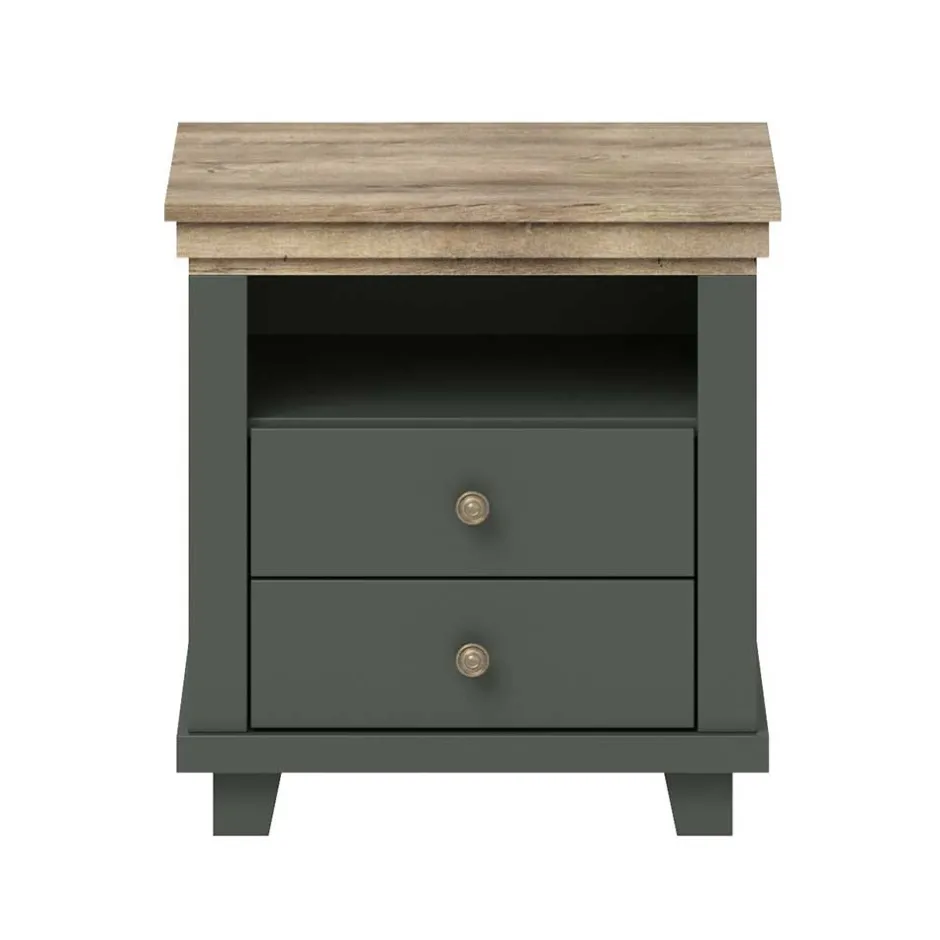 Country Nachtkommode in Dunkelgrün - Daney^Wohnen Online
