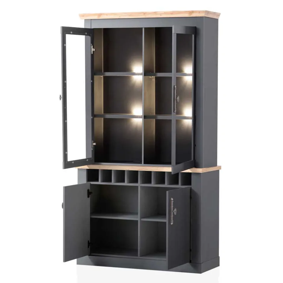 Wohnen Country Style Buffetschrank 110x201x38 cm - Lionel