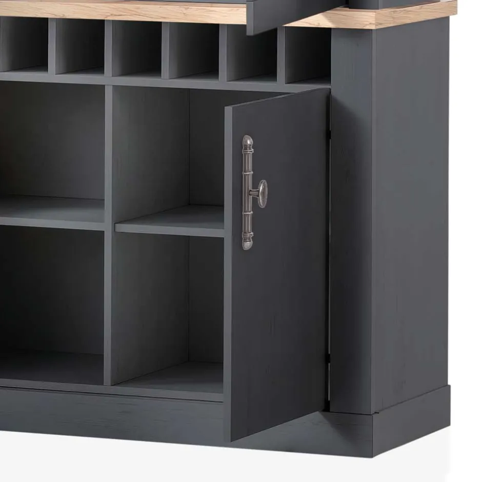 Wohnen Country Style Buffetschrank 110x201x38 cm - Lionel