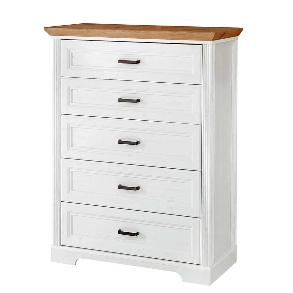 Wohnen Country Style Hochkommode mit fünf Schubladen - Mehady