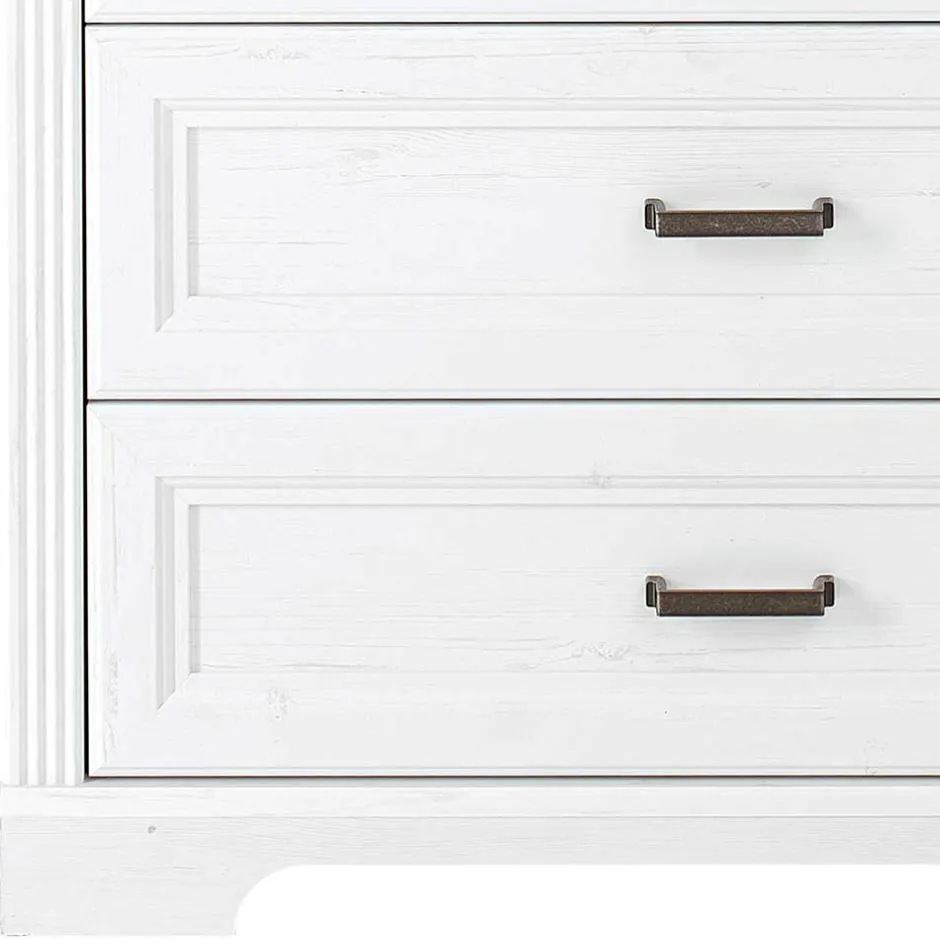 Wohnen Country Style Hochkommode mit fünf Schubladen - Mehady