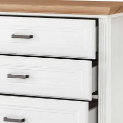 Wohnen Country Style Hochkommode mit fünf Schubladen - Mehady