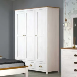 Wohnen Country Style Kleiderschrank mit 2 Schubladen - Abelkav
