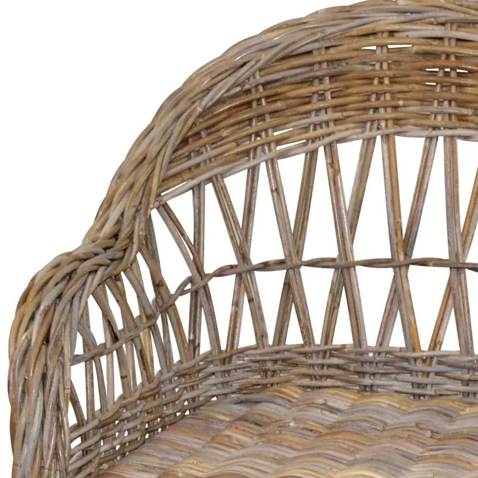 Wohnen Country Style Rattansessel in Grey Wash - Lazium