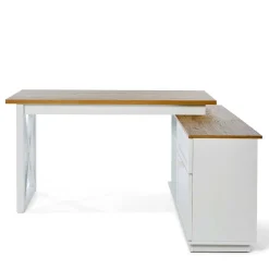 Wohnen Country Style Schreibtisch mit Seitenregal - Ristina