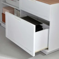 Wohnen Country Style Schreibtisch mit Seitenregal - Ristina