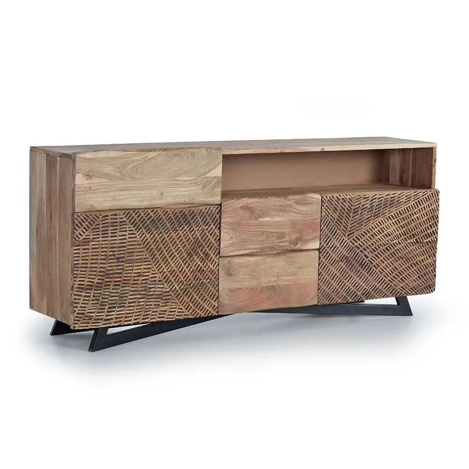 Wohnen Design Anrichte aus Massivholz - Merlan