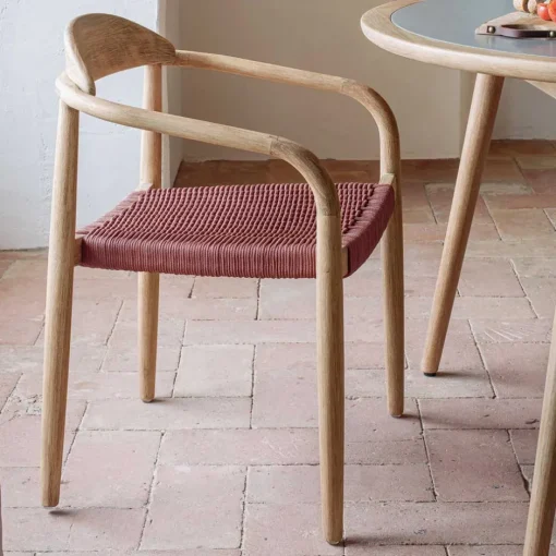 Design Armlehnenstühle mit Geflechtsitz - Renero (4er Set)^Wohnen Best