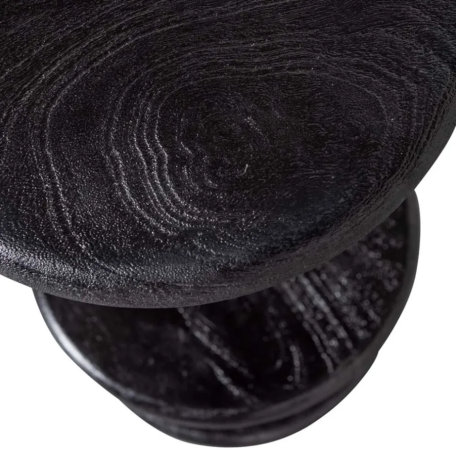 Design Barhocker aus schwarzem Massivholz - Vionna^Wohnen Outlet