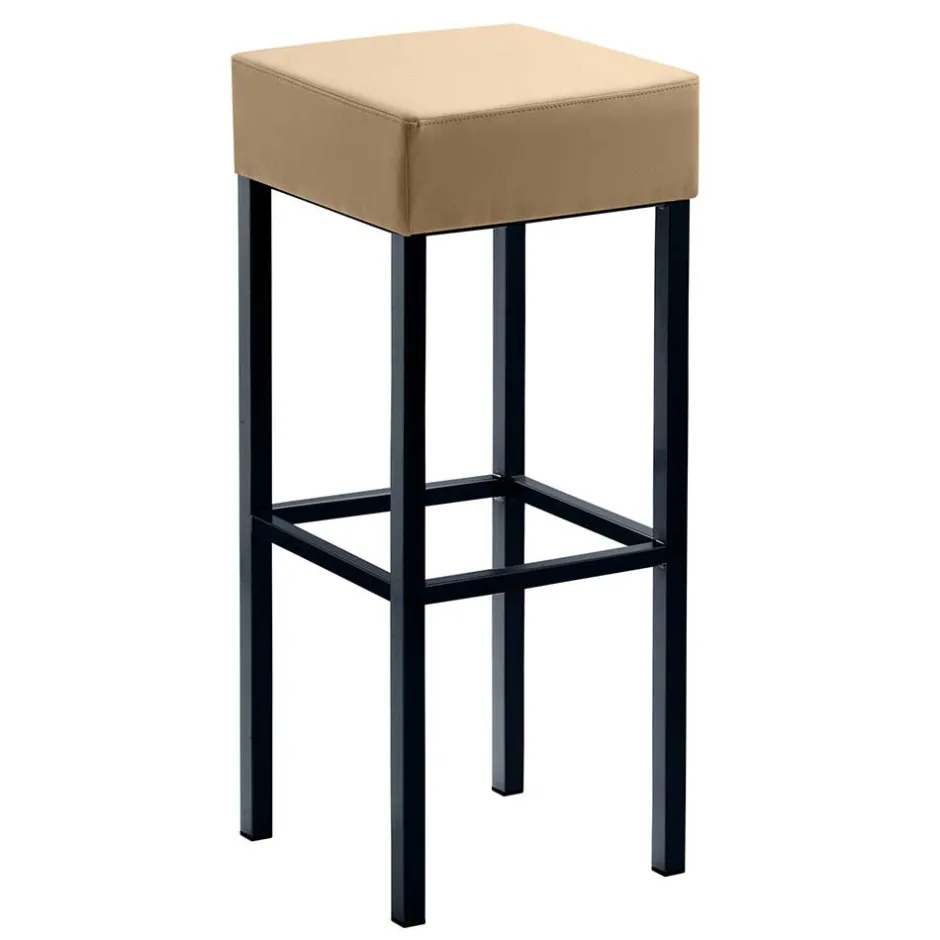 Wohnen Design Barhocker in Beige & Schwarz - Tuwedia