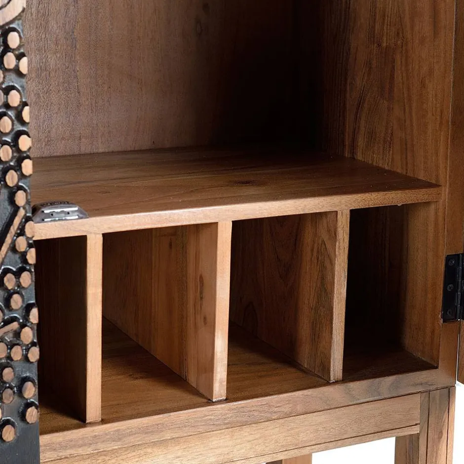 Wohnen Design Barschrank mit Schnitzerei und Lack - Marcel